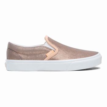 Damske Slip On Tenisky Vans Classic Ruzove Zlate/Ruzove Zlate VA40BQOTK